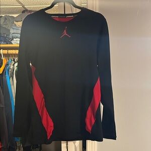Jordan Black and Red Long Sleeve Top